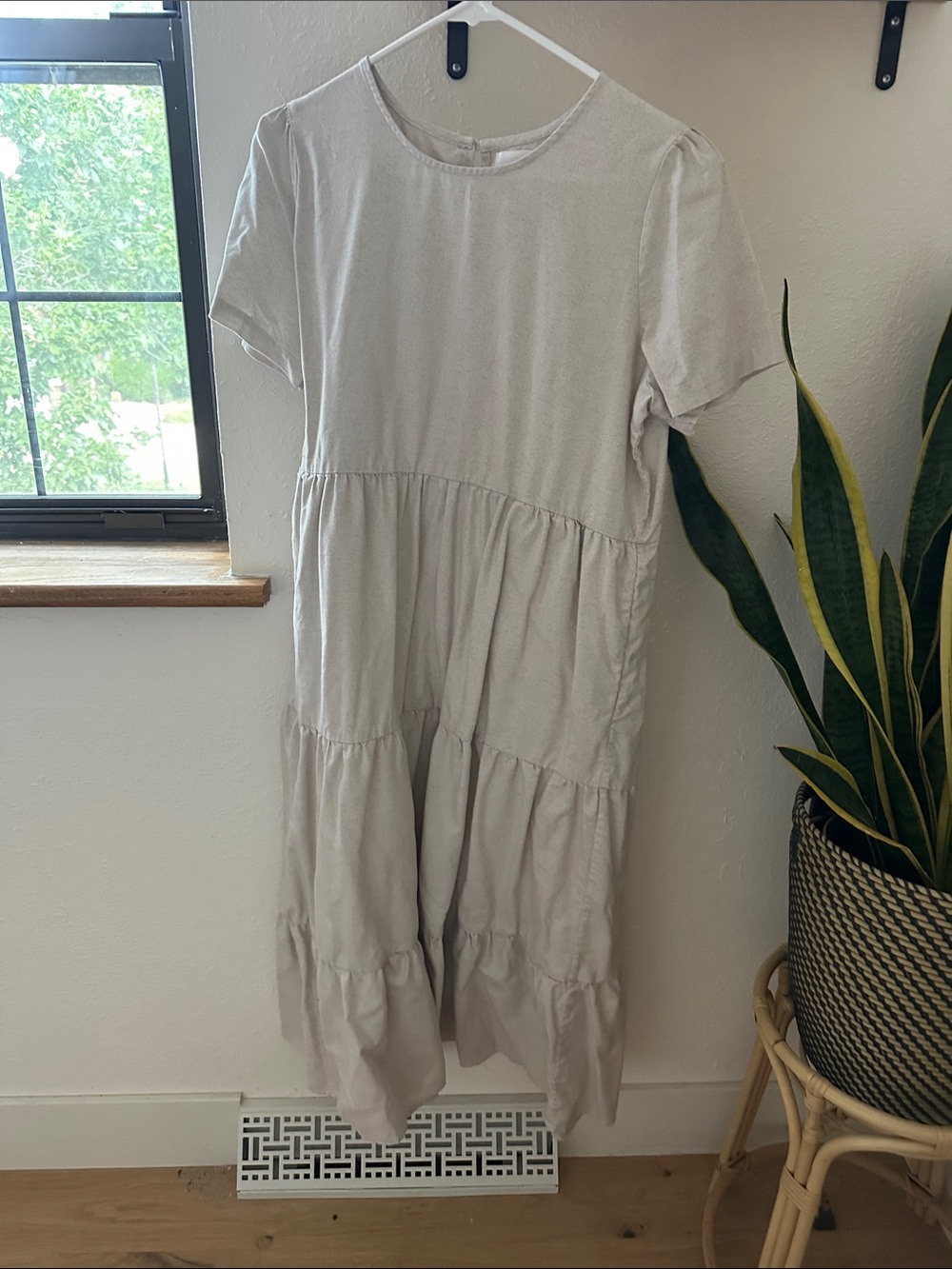 Tradlands Heathered Light Grey Tee Dress